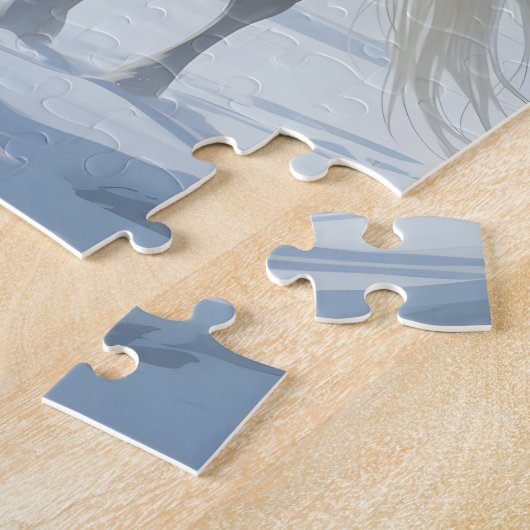 Puzzle Elf Queen on Majestic White Horse (Côté)