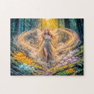 Puzzle Elfe de Fantasy Dynamique dans Champignon de Forêt