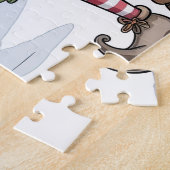 Puzzle Elfe de Noël mignon avec des cadeaux (Côté)