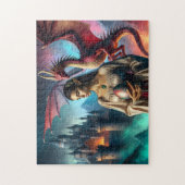 Puzzle Elfe tenant un oeuf de dragon (Vertical)