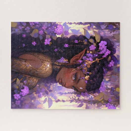 Puzzle Elfe violet Imaginaire afro-américain (Horizontal)