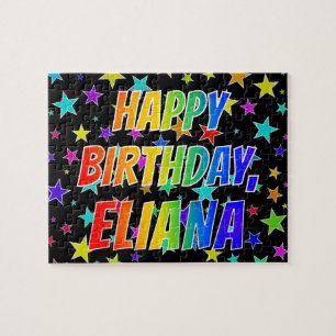 Puzzle "ELIANA" Prénom, Amusant "HEUREUX ANNIVERSAIRE"