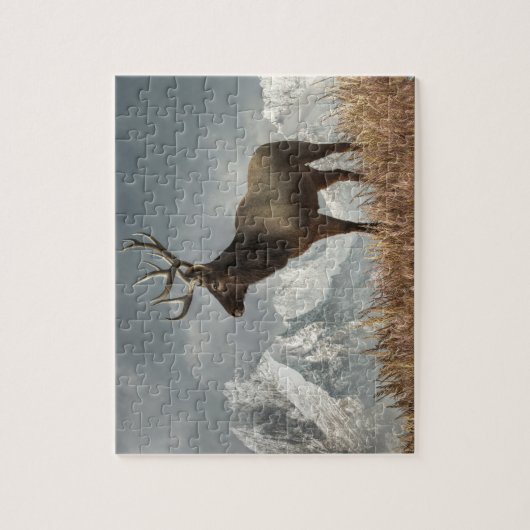 Puzzle Elk (Vertical)