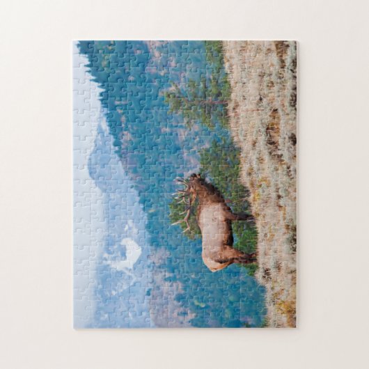 Puzzle Elk (Cervus Elephus) Bulle (Vertical)