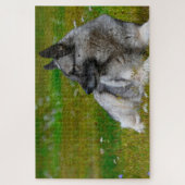 Puzzle Elk Hound Dog. (Vertical)