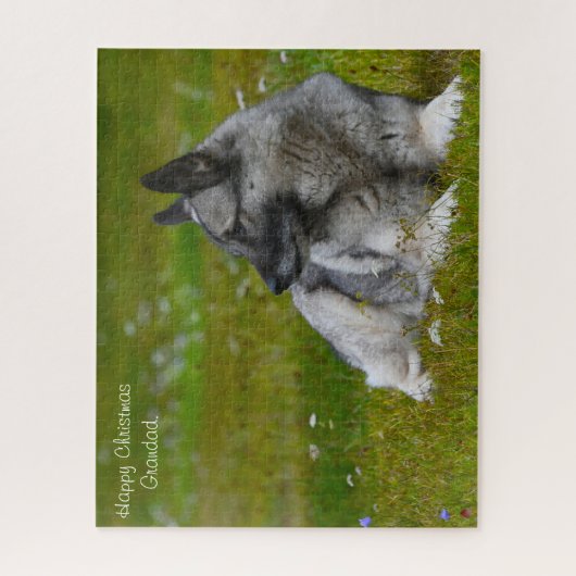 Puzzle Elk Hound Dog. (Vertical)