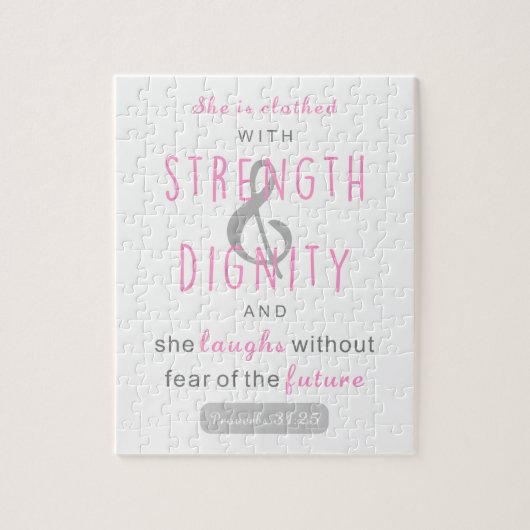 Puzzle elle est revêtue de force et de dignité proverbes  (Vertical)