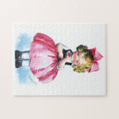 Puzzle Ellen H. Clapsaddle : Fille avec le coeur (Horizontal)