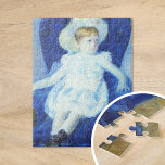 Puzzle Elsie dans une chaise bleue | Mary Cassatt<br><div class="desc">Elsie in a Blue Chair (1880) de l'impressionniste américaine Mary Cassatt. L'oeuvre originale est le portrait d'une jeune fille assise dans une chaise bleue vibrante. Utilisez les outils de conception pour ajouter du texte personnalisé ou personnaliser l'image.</div>