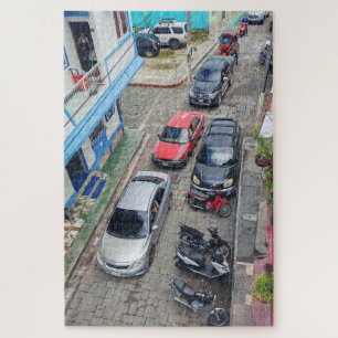 Puzzle embouteillage en attente calmement
