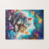 Puzzle Embrassage Whiskered : Chatons Avec Papillons (Horizontal)
