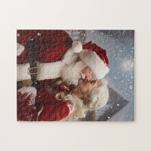 Puzzle Embrasser M. et Mme Père Noël (Horizontal)
