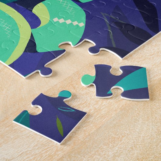 Puzzle Emerald Boa Snake dans une jungle moderne (Côté)