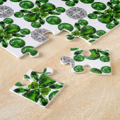 Puzzle Emerald Diamond Gemstone Art Green (Côté)