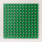 Puzzle Emerald Gemstone, Birthstone May, vert clair (Horizontal)