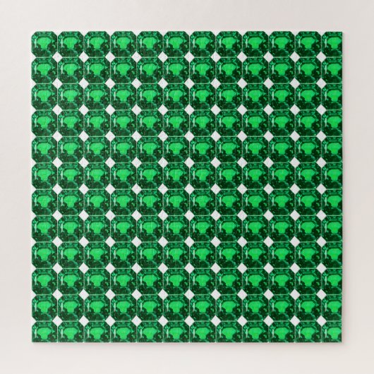 Puzzle Emerald Gemstone, Birthstone May, vert clair (Vertical)