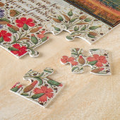 Puzzle Emilie dans le jardin rose art médiéval (Côté)