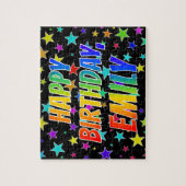 Puzzle "EMILY" Prénom, "HEUREUX ANNIVERSAIRE" (Vertical)