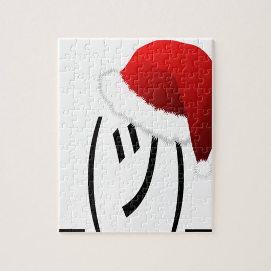 Puzzle emoji de shrug de noël (Vertical)
