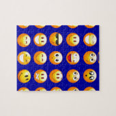 Puzzle emojis bleu foncé (Horizontal)