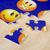 Puzzle emojis bleu foncé (Côté)