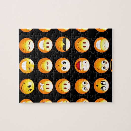 Puzzle emojis noir (Horizontal)