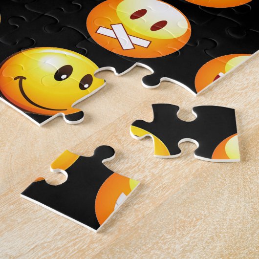 Puzzle emojis noir (Côté)