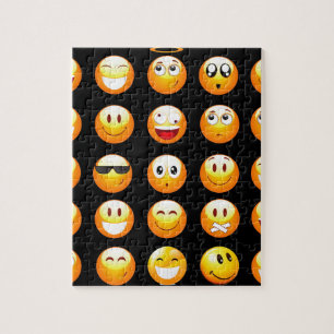 Puzzle emojis noir