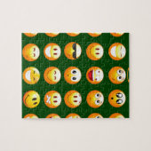 Puzzle émoticône vert foncé (Horizontal)