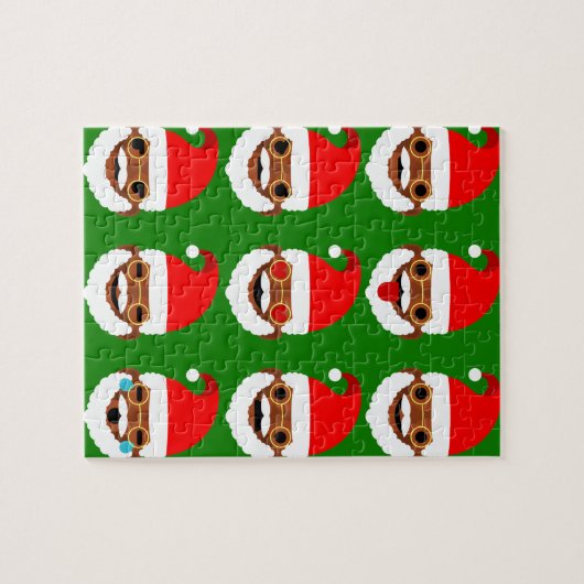 Puzzle émoticônes de père Noël (Horizontal)