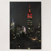 Puzzle Emp St Building à Red Night Skyline (Vertical)