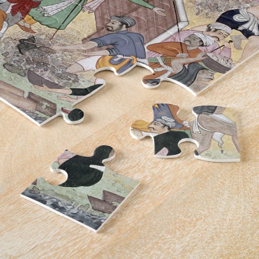 Puzzle Empereur Akbar (r.1556-1605) inspectant le buildin (Côté)