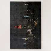 Puzzle Empire State Building à Red Night Skyline (Vertical)