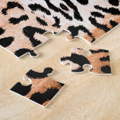 Puzzle Empreinte de léopard africain sans couture (Côté)