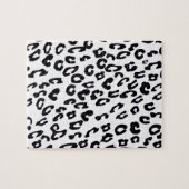 Puzzle Empreinte de léopard noir et blanc (Horizontal)