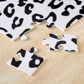 Puzzle Empreinte de léopard noir et blanc (Côté)