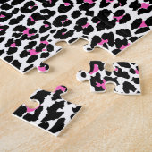 Puzzle empreinte de léopard rose (Côté)