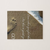 Puzzle Empreinte de pas d'un DIEU en sable (Horizontal)