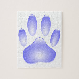 Puzzle Empreinte de patte de chien de verre