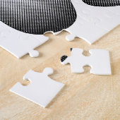 Puzzle Empreinte de patte de chien en dégradé noir et bla (Côté)