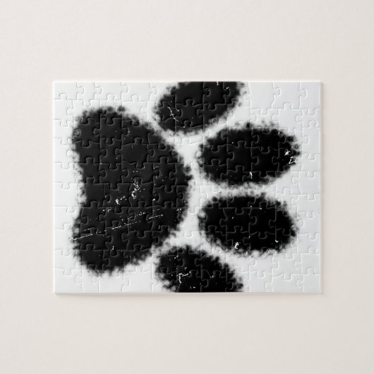 Puzzle Empreinte de patte De Chien Rough Et Distressed (Horizontal)