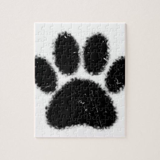 Puzzle Empreinte de patte De Chien Rough Et Distressed (Vertical)