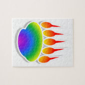 Puzzle Empreinte de patte de l'ours arc-en-ciel (Horizontal)