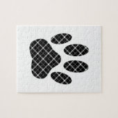 Puzzle Empreinte de patte Tartan Noir Et Blanc (Horizontal)