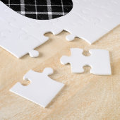 Puzzle Empreinte de patte Tartan Noir Et Blanc (Côté)