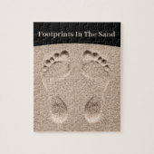 Puzzle Empreintes Dans Le Chrétien Du Sable (Vertical)
