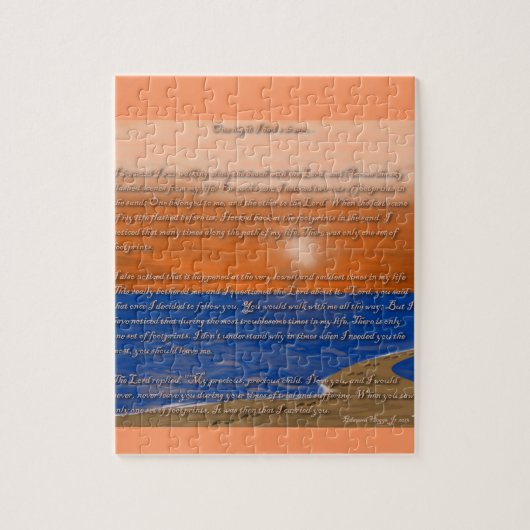 Puzzle Empreintes dans le poème du sable (Vertical)