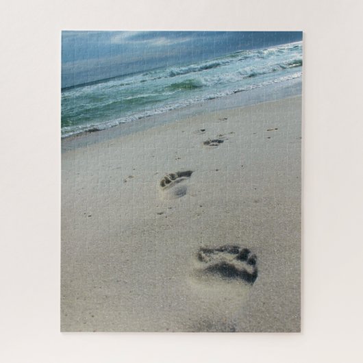 Puzzle Empreintes dans le sable - Plage - 16x20 - 520 pc (Vertical)