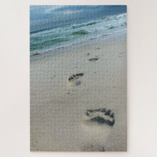 Puzzle Empreintes dans le sable - Plage - 20x30 - 1014 pc