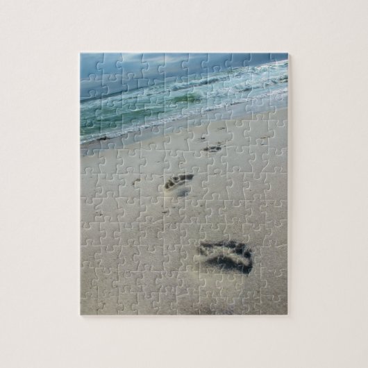Puzzle Empreintes dans le sable - Plage - 8x10 - 110 pc (Vertical)
